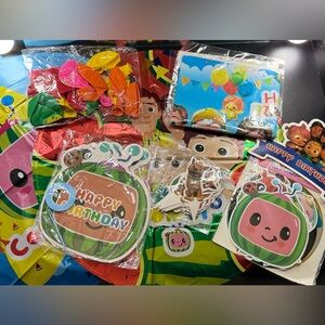 Cocomelon Birthday Party Supplies: Banners, Cupcake Toppers & more NEW
